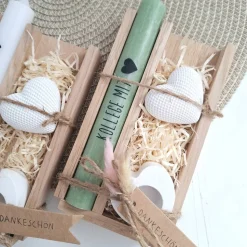 Kollegin mit Herz Kollege Geschenk Geschenkset Dankeschön Dekoherz Kerzenhalter Herz Kerzenset Geschenkset Stabkerze Hol