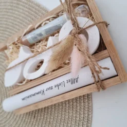 Kommunion Geldgeschenk Kommunionsgeschenk Geschenkset zwei Fische Kerzenhalter rund und Reagenzglas Jungen Mädchen Kommu