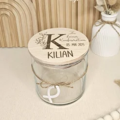 Kommunion Geschenk Naschglas personalisiert Vorratsglas