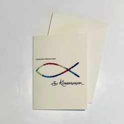 Kommunion Karte bunt
