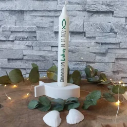 Kommunion Kerze personalisiert – Unikat für Mädchen & Jungen | Geschenk zur Kommunion