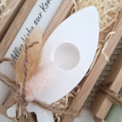 Kommunion Kommunionsgeschenk Kerzenhalter Fisch Geschenkset für Jungen und Mädchen Kommunionskerze Kerzenset Stabkerze