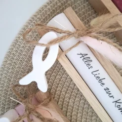 Kommunion Kommunionsgeschenk Geschenkset mit Fisch Geschenkset für Jungen und Mädchen Kommunionskerze Kerzenset Stabkerz