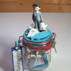 Kommunion Konfirmation Firmung Geldgeschenk Geschenkglas personalisierbar für Jungs