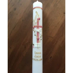 Kommunionkerze Mädchen rosa