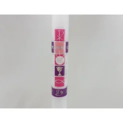 Kommunionkerze pink für Mädchen