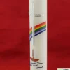 Kommunionkerze Regenbogen und Segelschiff in elfenbein, handverziert, Kommunionkerze mit Namen und Datum, für Jungen und