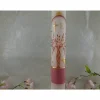 Kommunionkerze Taufkerze lang Mädchen Lebensbaum rosa gold Baum des Lebens Kreuz Regenbogen Name Datum individualisierbar 400/50 mm