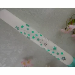 Kommunionkerze Taufkerze lang Mädchen Jungen bunt silber Sterne Name Datum individualisierbar