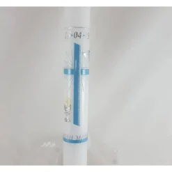 Kommunionkerze türkis glitzer