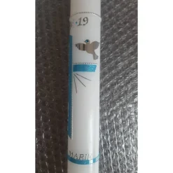 Kommunionkerze türkis glitzer