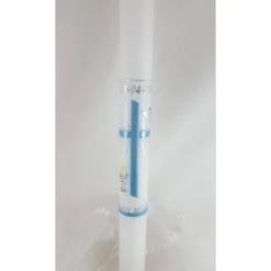 Kommunionkerze türkis glitzer