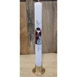 ​Kommunionskerze - Schwarz-marmoriert - 40x4 cm