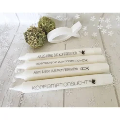 Konfirmation * Kerze * Konfirmationskerze * Gastgeschenk * Dekoration * Personalisierbar