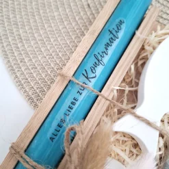 Konfirmation Geldgeschenk Konfirmationsgeschenk mit einem Fisch (Var 2) Kerzenhalter rund Geschenkset für Jungen Mädchen