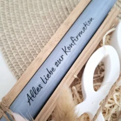 Konfirmation Geldgeschenk Konfirmationsgeschenk Geschenkset zwei Fische und Kerzenhalter rund Reagenzglas Jungen Mädchen