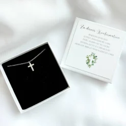 Konfirmation Geschenk für Mädchen, Halskette mit Anhänger, mit Karte und Geschenkbox