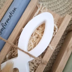 Konfirmation Konfirmationsgeschenk mit einem Fisch (Var 1) Kerzenhalter rund Geschenkset für Jungen und Mädchen Konfirma