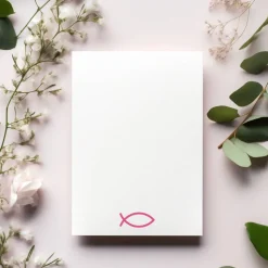 Konfirmationseinladungen 10er-Set in Rosa, rosa Konfirmationseinladungskarten, maritime Konfirmationseinladung