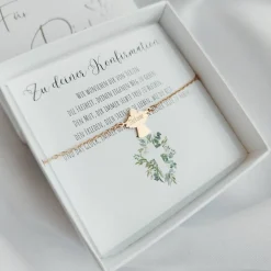 Konfirmationsgeschenk personalisiert, Geschenk zur Konfirmation Mädchen Jungen, Engel Armband mit Gravur Edelstahl