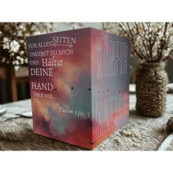 Konfirmationskarte Klappkarte A6 - Psalm 139,5 – Modernes Design Glaube Liebe Hoffnung -Edles 300g Papier