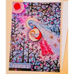 Konvolut Kunstpostkarten, 5 Stück Weihnnachtskarten, Grußkarten,  nach Originalgemälden aus eigenem Atelier