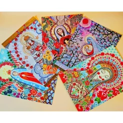 Konvolut Kunstpostkarten, 5 Stück Weihnnachtskarten, Grußkarten,  nach Originalgemälden aus eigenem Atelier