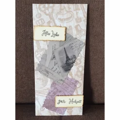 Konzertkartenverpackung " Alles Liebe zur Hochzeit " VintageLook