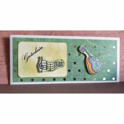 Konzertkartenverpackung " Gutschein " Musik und Gitarre