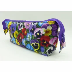 Kosmetiktasche Stiefmütterchen, Unikat, Handarbeit