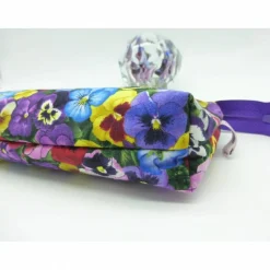 Kosmetiktasche Stiefmütterchen, Unikat, Handarbeit