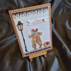 Kürbis Halloween Karte / Happy Halloween Grußkarte / Handgemachte Halloweenkarte / Halloweenkarte Clownmotiv