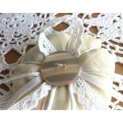 Kürbis Stoffkürbis Dekokürbis in Creme Shabby-Chic genäht von Hobbyhaus