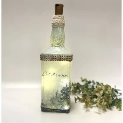 Kreative Dekoflasche " Let it snow"