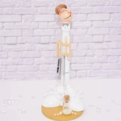 Kreatives Geldgeschenk für Chemieliebhaber – Handgemachte Holzfigur Laborant