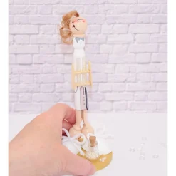 Kreatives Geldgeschenk für Chemieliebhaber – Handgemachte Holzfigur Laborant