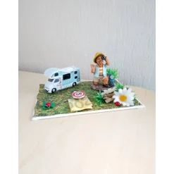 Kreatives Geldgeschenk zum 50. Geburtstag für Männer mit Wohnmobil und Urlauber