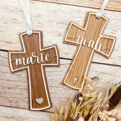 Kreuz zur Taufe | Holzkreuz zur Konfirmation | Kommunionskreuz als Geschenk | Kinderkreuz mit Namen | Patenkind