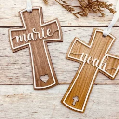 Kreuz zur Taufe | Holzkreuz zur Konfirmation | Kommunionskreuz als Geschenk | Kinderkreuz mit Namen | Patenkind