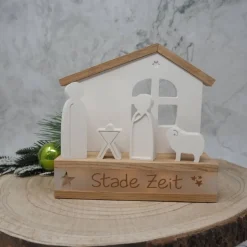 Krippe mit Lichterkasten / Lichterkästchen