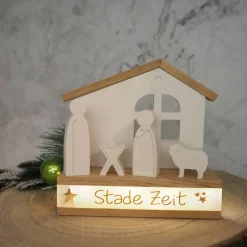 Krippe mit Lichterkasten / Lichterkästchen