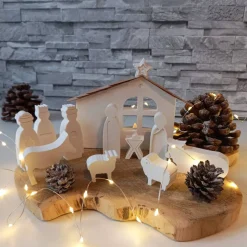 Krippe modern – Handgefertigte Raysin Weihnachtskrippe für stilvolle Feste