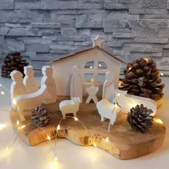 Krippe modern – Handgefertigte Raysin Weihnachtskrippe für stilvolle Feste