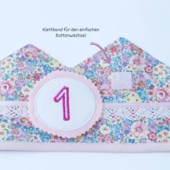 Krone für den Kindergeburtstag, Geburtstagskrone, Kinderkrone, Geburtstagskrone mit Zahlen, Erster Geburtstag