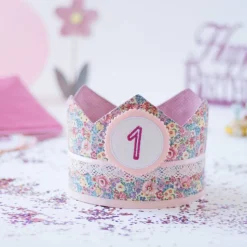 Krone für den Kindergeburtstag, Geburtstagskrone, Kinderkrone, Geburtstagskrone mit Zahlen, Erster Geburtstag