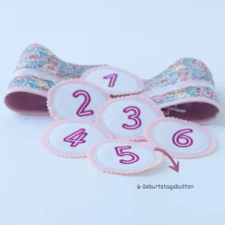 Krone für den Kindergeburtstag, Geburtstagskrone, Kinderkrone, Geburtstagskrone mit Zahlen, Erster Geburtstag