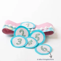 Krone für den Kindergeburtstag, Geburtstagskrone, Kindergeburtstag Krone, Krone für Mädchen, Herzen, Bommeln