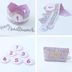 Krone für den Kindergeburtstag, Geburtstagskrone mit Zahlen, Stoffkrone für Kinder, Kinderkrone, Geschenk