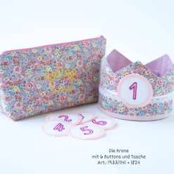 Krone für den Kindergeburtstag, Geburtstagskrone mit Zahlen, Stoffkrone für Kinder, Kinderkrone, Geschenk