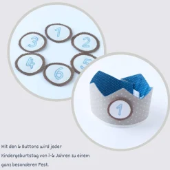 Krone für Kindergeburtstag, Geburtstagskrone mit Zahlen, Kindergeburtstag Krone, Geschenk, gifts for Boys
